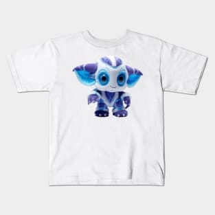 Cute Purple Alien Plushie Design Kids T-Shirt